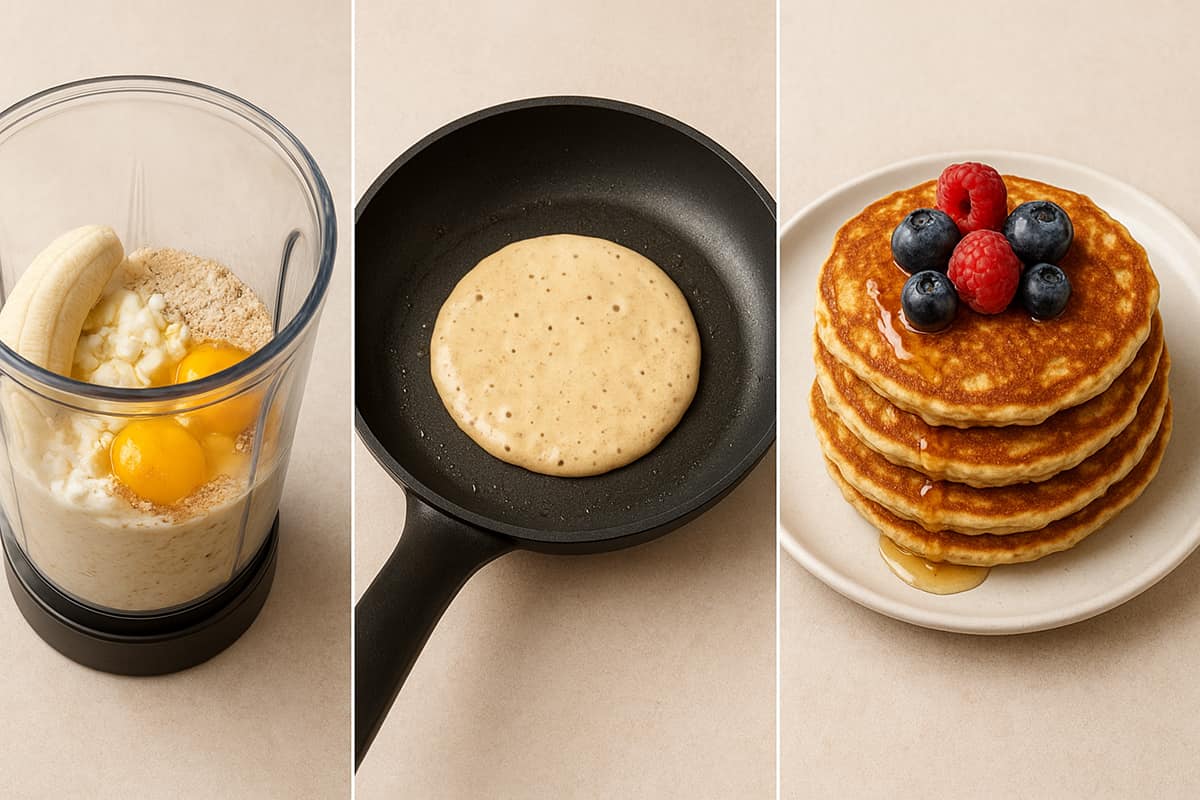 How to Make Cottage Cheese Banana Pancakes