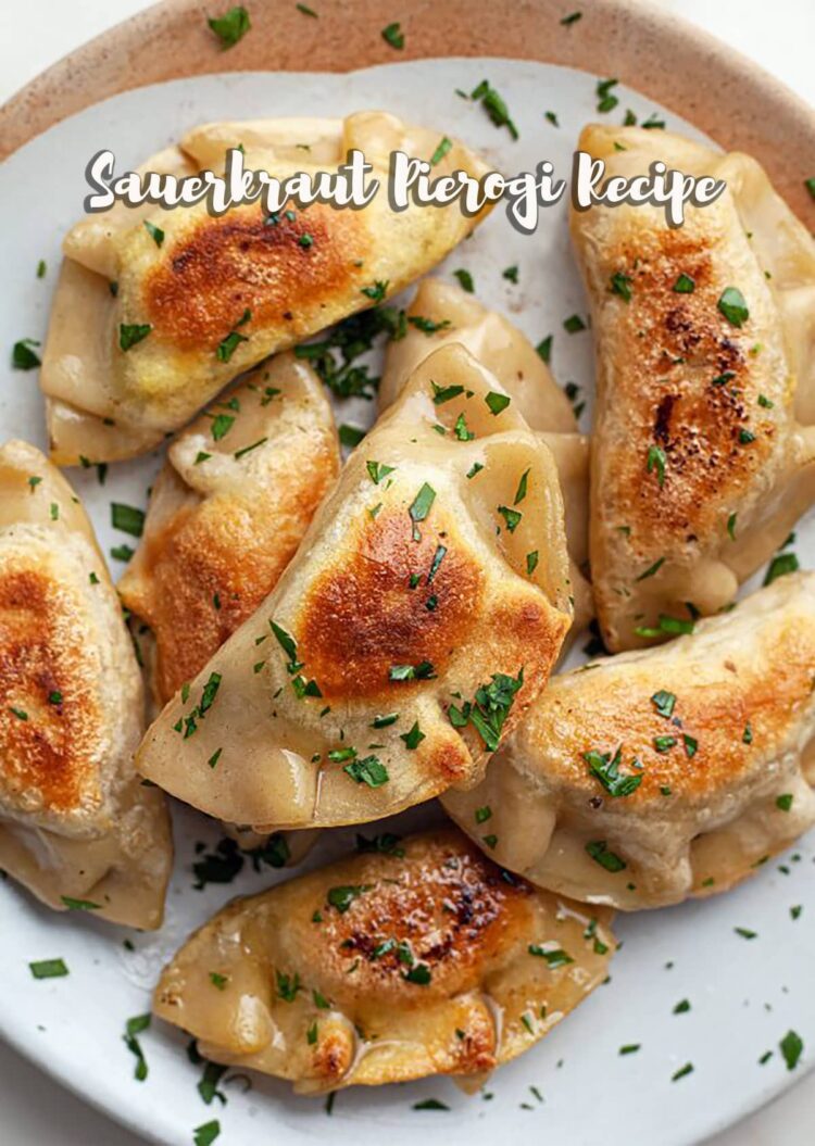 Sauerkraut Pierogi Recipe Serving by pan frying