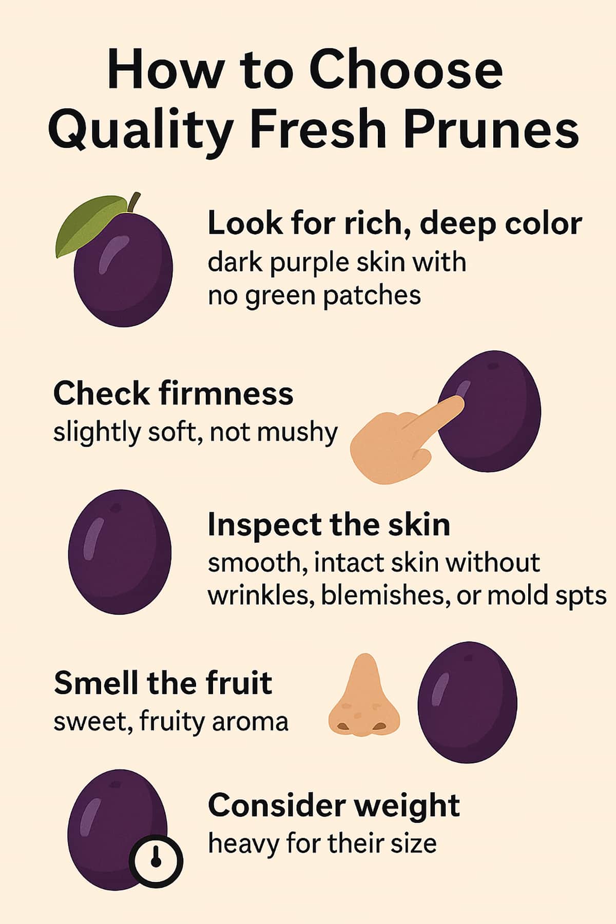 how to choose quality fresh prunes
