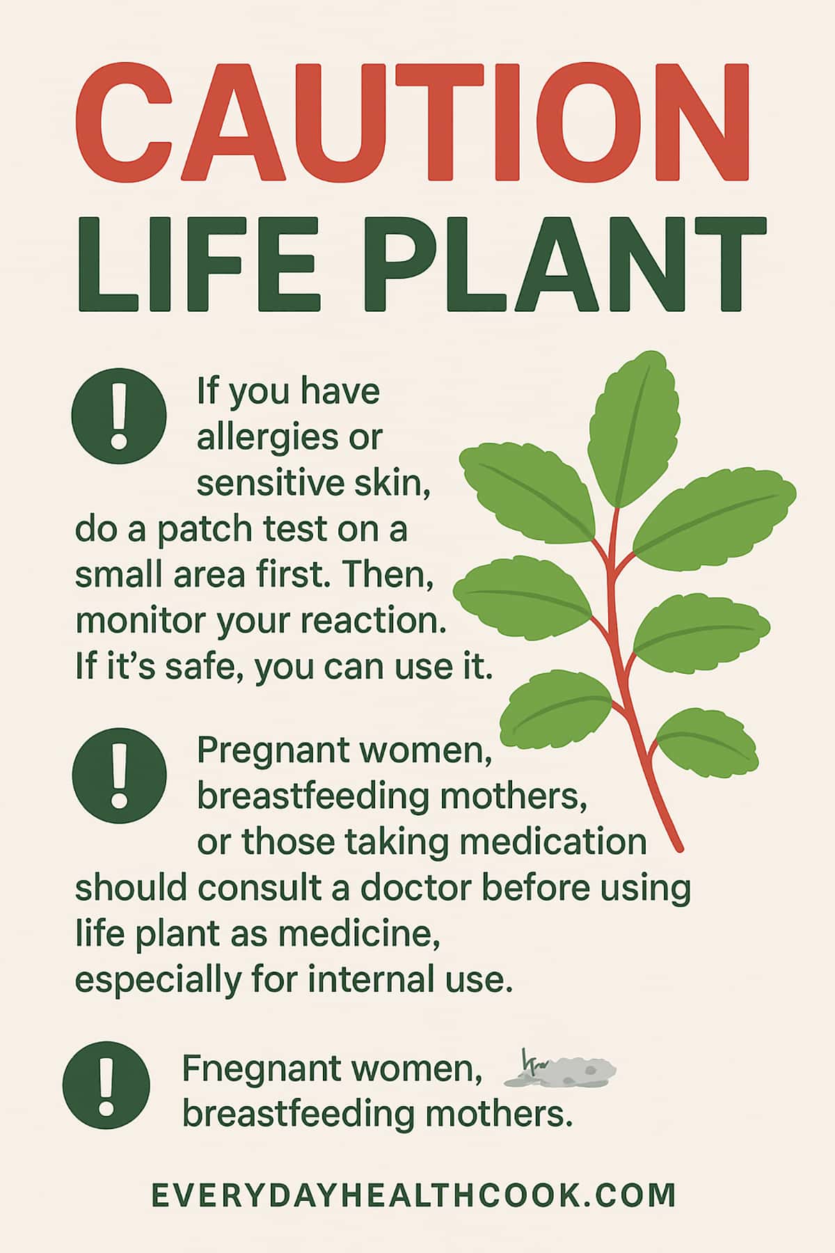Important Note for life plant