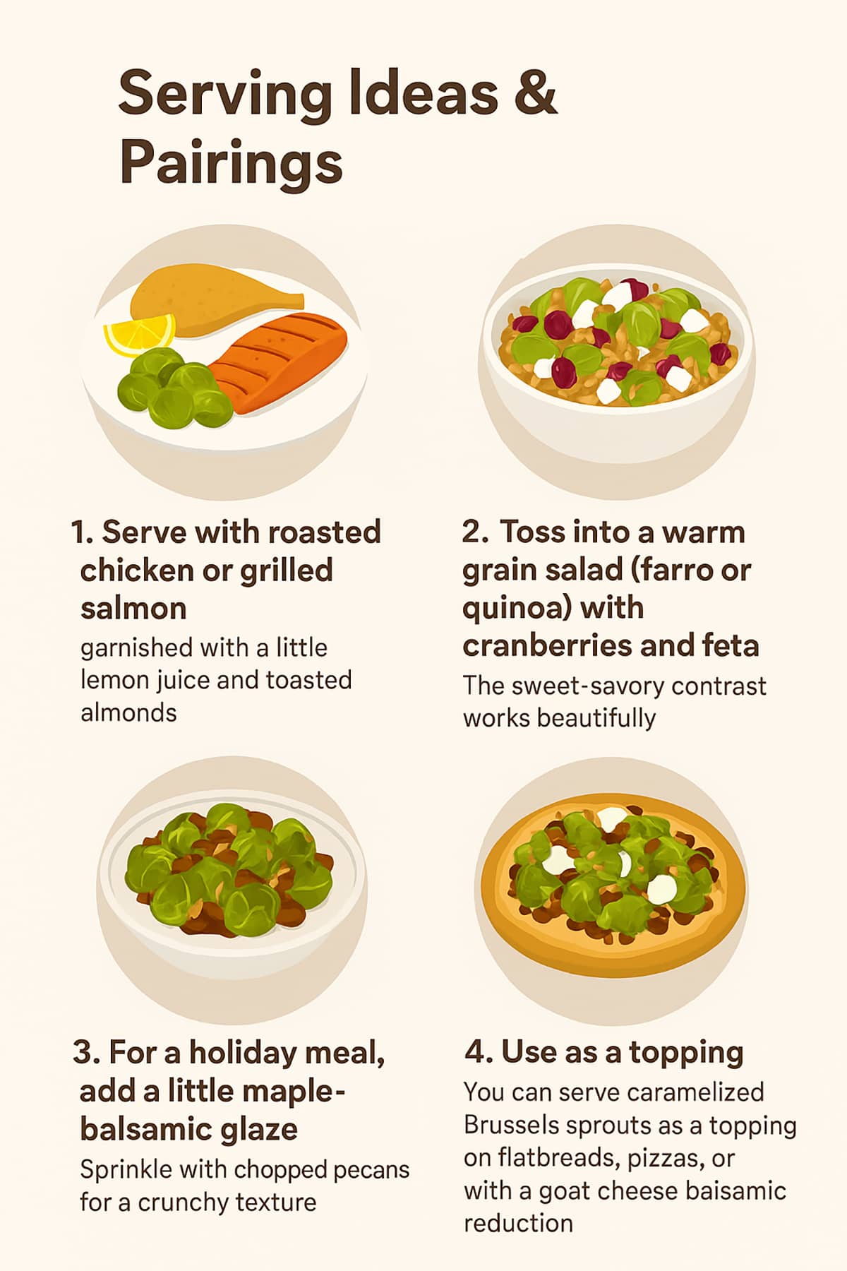 caramelized Brussels sprouts servings ideas