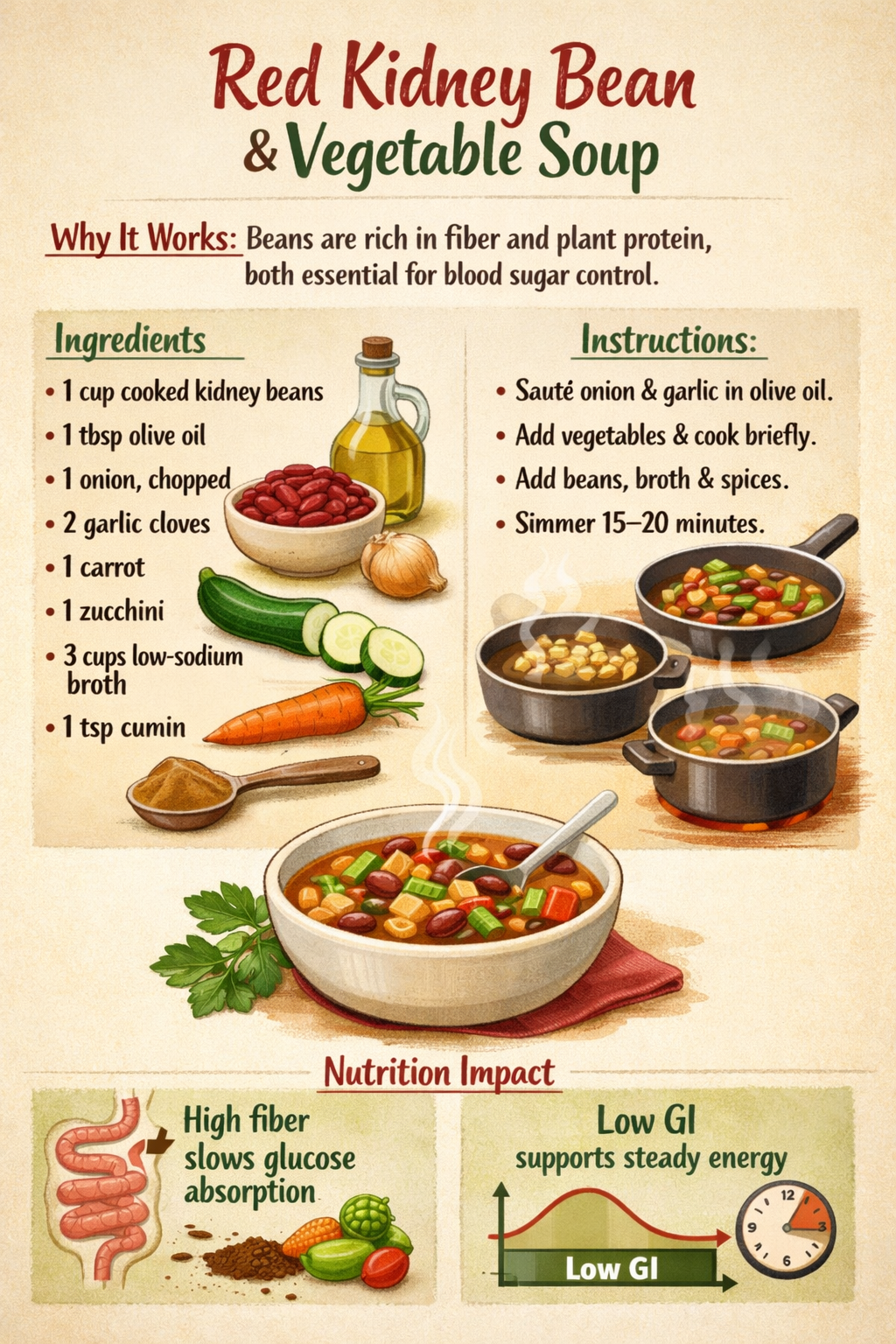 Red Kidney Bean & Vegetable Soup